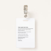 緑のシンプルミニマリスト配信パスIDバッジ バッジ (裏面クリップ)