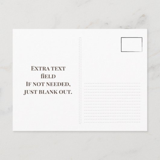 緑のシンプル写真付き日付表の保存 案内ポストカード (裏面)