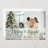 緑のシンプル写真 シーズンカード (正面/裏面)