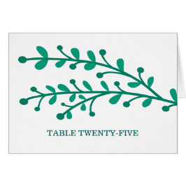 緑のシンプル葉の表の番号