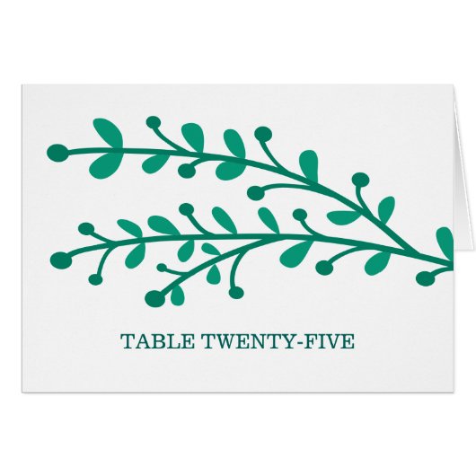 緑のシンプル葉の表の番号 (正面横)