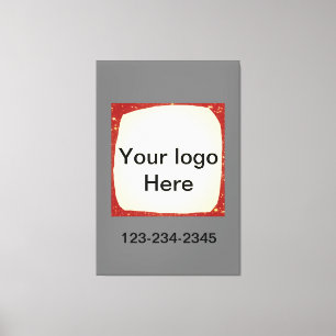緑のシンプル輝きのグリッターあなたのロゴ番号を追加 キャンバスプリント