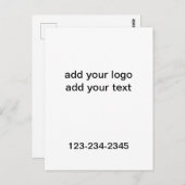 緑のシンプル輝きのグリッターあなたのロゴ番号を追加 ポストカード (正面/裏面)