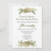 緑のシーシェルクリームシェルコースタルベイビーシャワー (正面)