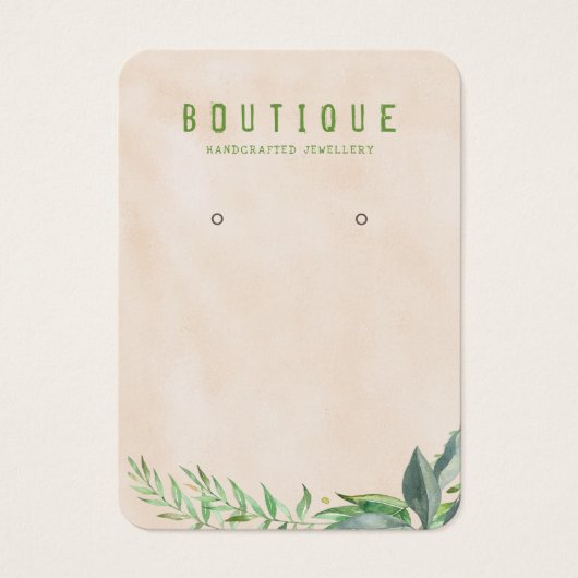 緑のシーンの葉のイヤリング表示 (正面)