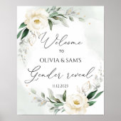 緑のジェンダーが歓迎の兆候を明らかにする ポスター (正面)