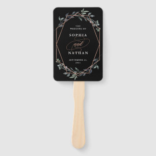 緑のジオブラック  バラ結婚金ゴールド ハンドファン