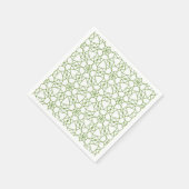 緑のジオメトリ スタンダードカクテルナプキン (角)