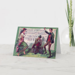 緑のジグのアイルランドにジプシーに身に着けていること カード