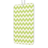 緑のジグザグ、緑の山形、幾何学模様 カーエアーフレッシュナー (左)