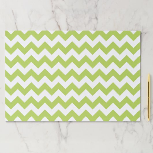 緑のジグザグ、緑の山形、幾何学模様 ペーパーパッド (インサイチュ)