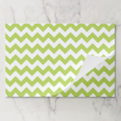 緑のジグザグ、緑の山形、幾何学模様 ペーパーパッド (折り畳み)