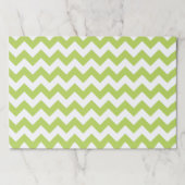 緑のジグザグ、緑の山形、幾何学模様 ペーパーパッド (正面)
