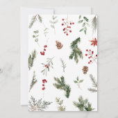 緑のジャングルと混ぜ合わせクリスマスパーティー 招待状 (裏面)