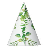 緑のジャングルアニマルズサファリ1stバースデーコーン パーティーハット (裏面)