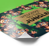 緑のジャングルアニマルズサファリ フォトプリント (角)