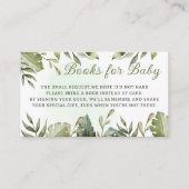 緑のジャングルサファリ野生動物の本ベビー エンクロージャーカード (正面)