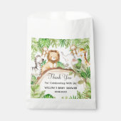 緑のジャングル動物ベビーシャワー1st誕生日 フェイバーバッグ (正面)