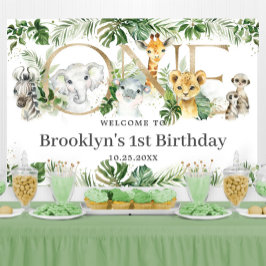 緑のジャングル動物1st誕生日ONEへようこそ 横断幕