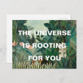 緑のジャングル絵画の宇宙が活発化している ポストカード (正面/裏面)