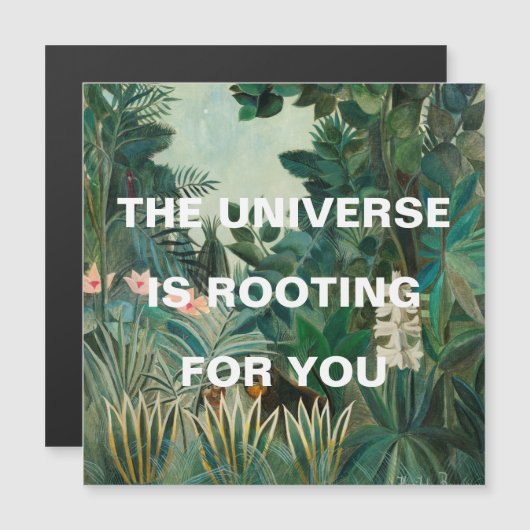 緑のジャングル絵画の宇宙は発根磁石 (正面/裏面)