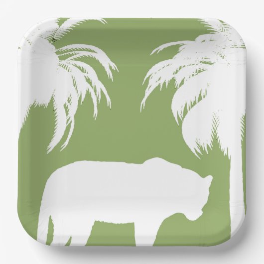 緑のジャングル ペーパープレート (正面)