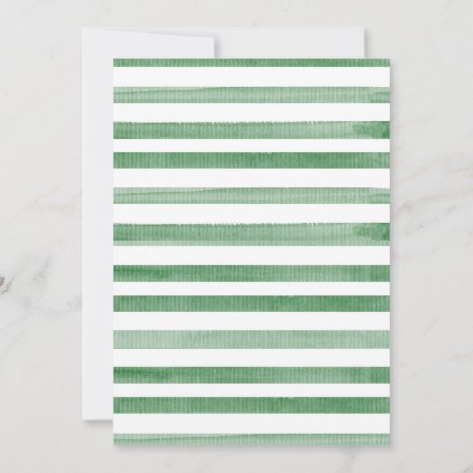 緑のジャン男女兼用グルサファリのベビーシャワー 招待状 (裏面)