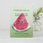 緑のスイカラースイカバーベキュー 招待状 (スタンド正面)