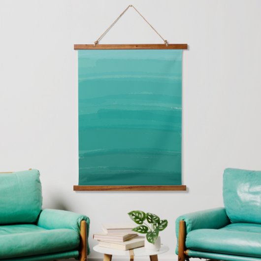 緑のスイープグラデーション 吊り下げ型タペストリー (リビング)