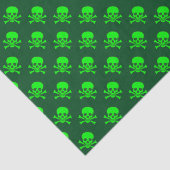 緑のスカルとクロスボーンパターン 薄葉紙 (詳細)