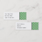 緑のスカルパターン スキニー名刺 (正面/裏面)