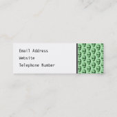 緑のスカルパターン スキニー名刺 (裏面)