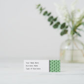 緑のスカルパターン スキニー名刺 (スタンド正面)