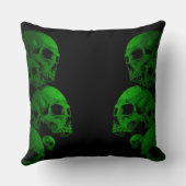 緑のスカル クッション (裏面)