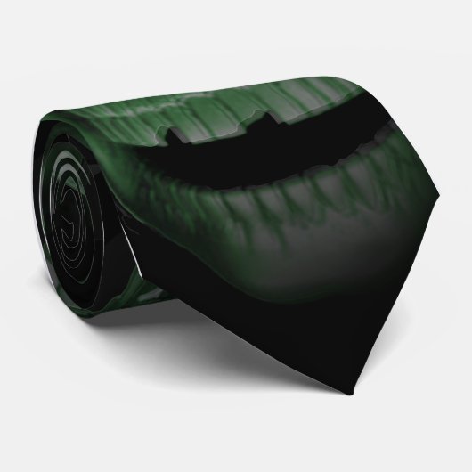 緑のスカル ネクタイ (ロール)