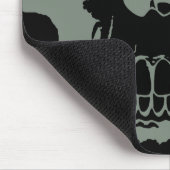 緑のスカル マウスパッド (コーナー)