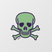 緑のスカルXL窓のフロントスティック ウィンドウサイン (シート)