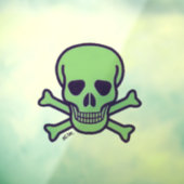 緑のスカルXL窓のフロントスティック ウィンドウサイン (シート3)