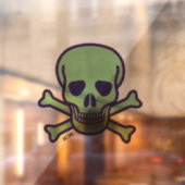 緑のスカルXL窓のフロントスティック ウィンドウサイン (シート2)