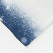 緑のスカーフをした雪だるま フリースブランケット (角)