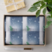 緑のスカーフをした雪だるま 薄葉紙 (ギフト)