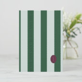 緑のスキャロップエッジ日付の保存 招待状 (スタンド正面)