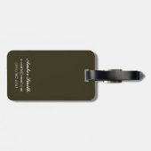 緑のスキーポスターの女性 ラゲッジタグ (裏面横)