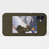 緑のスキーポスターの女性 Case-Mate iPhoneケース (裏面(横))