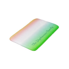 緑のスクリプトを使用した緑から白へのグラデーション バスマット