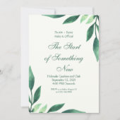 緑のスクリプ離れト 招待状 (正面)