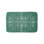 緑のスクロール作業パターンの使用 バスマット (正面)