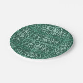 緑のスクロール作業パターンの使用 ペーパープレート (アングル)