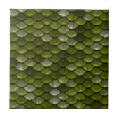 緑のスケールパターン タイル (正面)