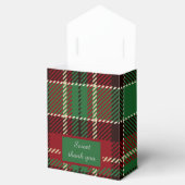 緑のスコットランドの田舎結婚式 フェイバーボックス (オープン)